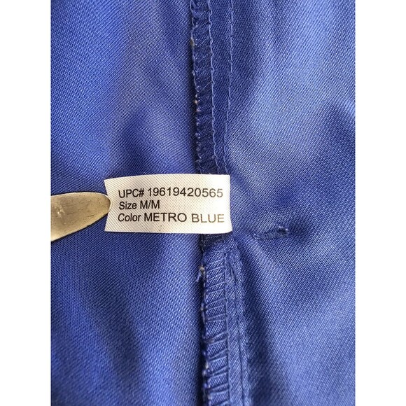 ClimateRight by Cuddl Duds Scrub Set Women’s M Metro Blue Top L Jogger Pant - Picture 8 of 10